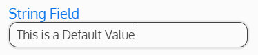 Screenshot of an example Default Value