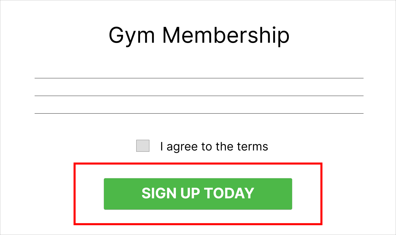 Diagram of a gym membership concept with a Stripe Subscription button