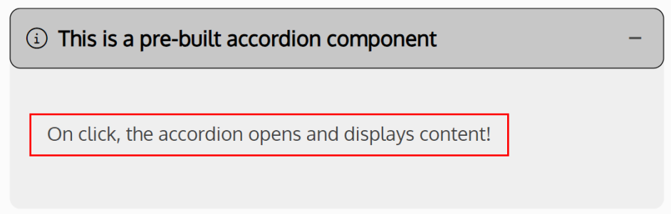 Screenshot of an accordion's content