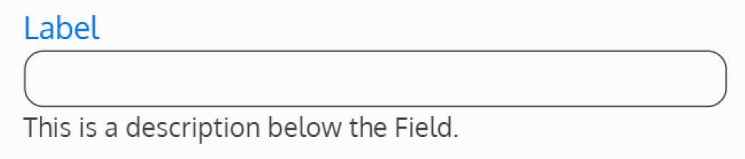 Screenshot of a description below the field